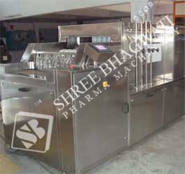 Automatic Linear Tunnel Type Vial Washing Machine Model NO. SBLVW-100 GMP Model